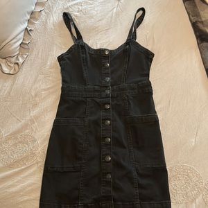 Black denim dress